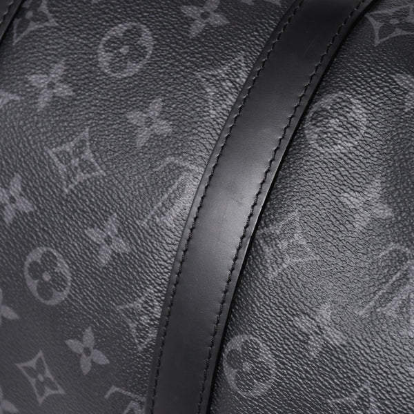 Like new LOUIS VUITTON Keepall Bandouliere 45 Boston bag M40569 Monogram Eclipse Black Used 4a003175