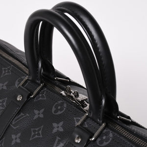 Like new LOUIS VUITTON Keepall Bandouliere 45 Boston bag M40569 Monogram Eclipse Black Used 4a003175