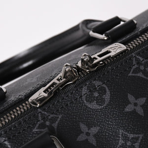 Like new LOUIS VUITTON Keepall Bandouliere 45 Boston bag M40569 Monogram Eclipse Black Used 4a003175