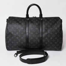 画像をギャラリービューアに読み込む, 新品同様 LOUIS VUITTON ルイヴィトン キーポル バンドリエール45 ボストンバッグ M40569 モノグラム エクリプス ブラック 中古 4a003175