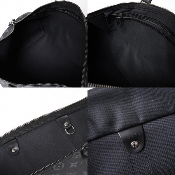Like new LOUIS VUITTON Keepall Bandouliere 45 Boston bag M40569 Monogram Eclipse Black Used 4a003175