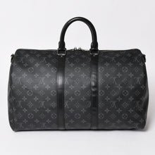 画像をギャラリービューアに読み込む, 新品同様 LOUIS VUITTON ルイヴィトン キーポル バンドリエール45 ボストンバッグ M40569 モノグラム エクリプス ブラック 中古 4a003175
