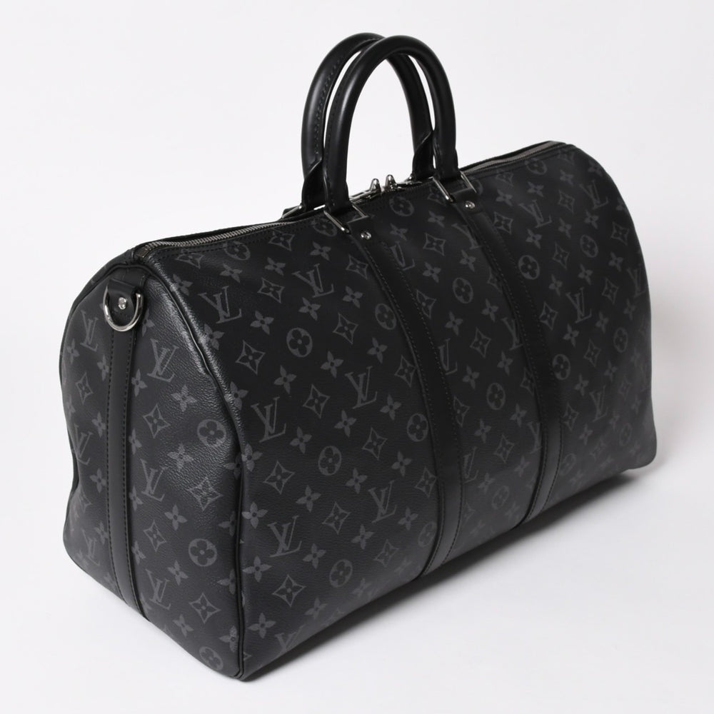 新品同様 LOUIS VUITTON ルイヴィトン キーポル バンドリエール45 ボストンバッグ M40569 モノグラム エクリプス ブラック 中古 4a003175