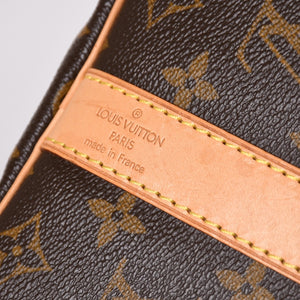極美品 LOUIS VUITTON ルイヴィトン ボストンバッグ キーポルバンドリエール45 モノグラム M41418 ブラウン ゴールド金具 中古 4a002946