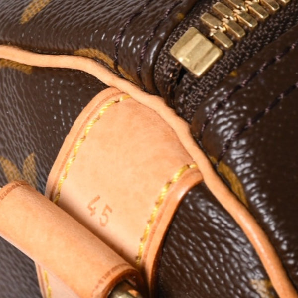 極美品 LOUIS VUITTON ルイヴィトン ボストンバッグ キーポルバンドリエール45 モノグラム M41418 ブラウン ゴールド金具 中古 4a002946