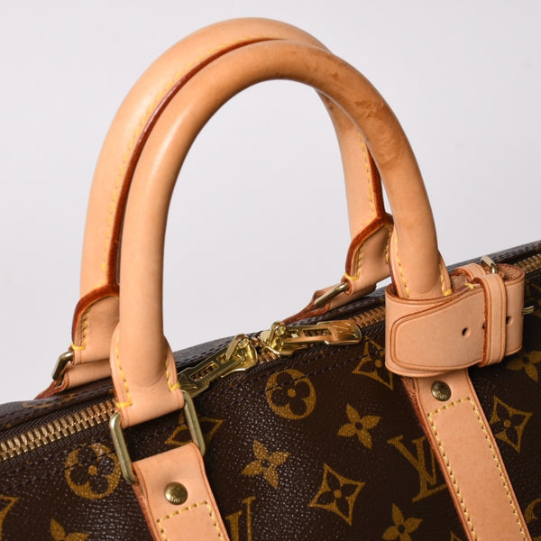 極美品 LOUIS VUITTON ルイヴィトン ボストンバッグ キーポルバンドリエール45 モノグラム M41418 ブラウン ゴールド金具 中古 4a002946