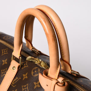 極美品 LOUIS VUITTON ルイヴィトン ボストンバッグ キーポルバンドリエール45 モノグラム M41418 ブラウン ゴールド金具 中古 4a002946