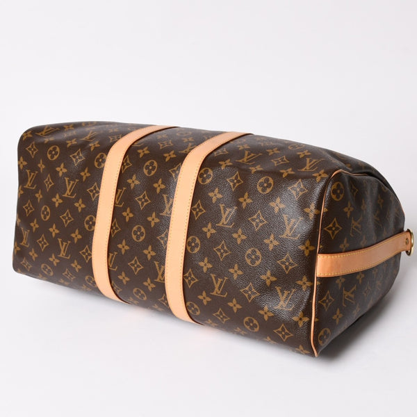 極美品 LOUIS VUITTON ルイヴィトン ボストンバッグ キーポルバンドリエール45 モノグラム M41418 ブラウン ゴールド金具 中古 4a002946