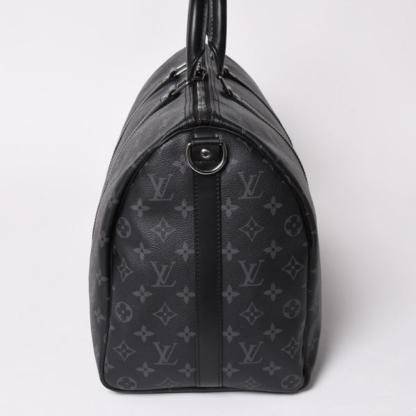 Like new LOUIS VUITTON Keepall Bandouliere 45 Boston bag M40569 Monogram Eclipse Black Used 4a003175