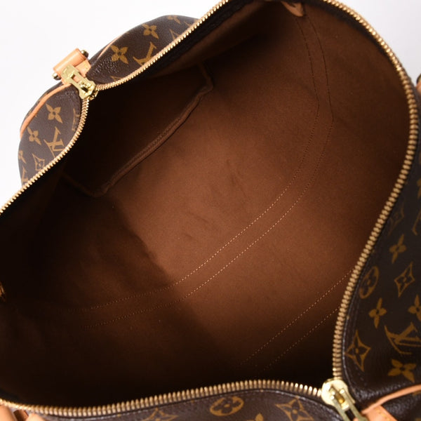 極美品 LOUIS VUITTON ルイヴィトン ボストンバッグ キーポルバンドリエール45 モノグラム M41418 ブラウン ゴールド金具 中古 4a002946