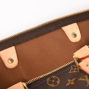 極美品 LOUIS VUITTON ルイヴィトン ボストンバッグ キーポルバンドリエール45 モノグラム M41418 ブラウン ゴールド金具 中古 4a002946