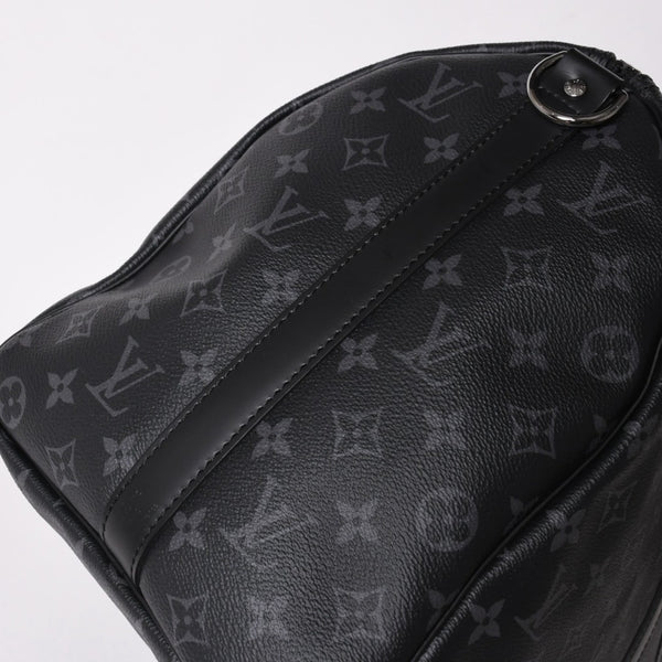 Like new LOUIS VUITTON Keepall Bandouliere 45 Boston bag M40569 Monogram Eclipse Black Used 4a003175