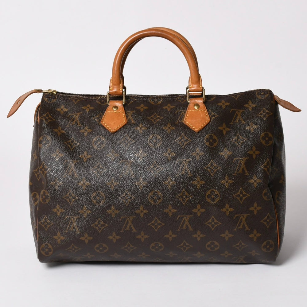 LOUIS VUITTON Monogram Speedy 35 M41524 Boston bag Brown Gold hardware Good condition Used 4a003177