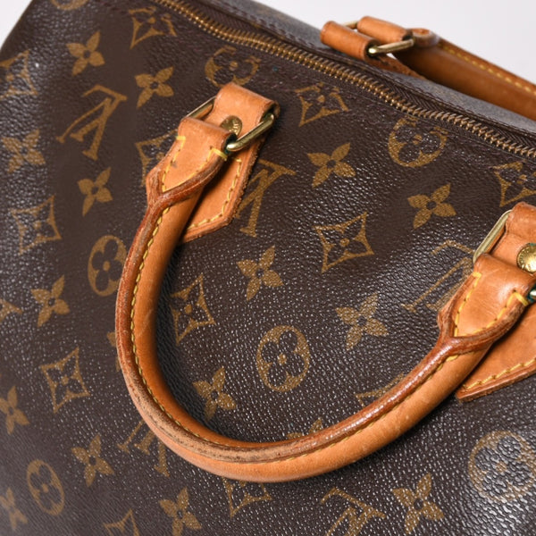 LOUIS VUITTON ルイヴィトン モノグラムスピーディ 35 M41524 ボストンバッグ ブラウン ゴールド金具 美品 中古 4a003177