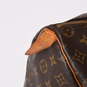 LOUIS VUITTON ルイヴィトン モノグラムスピーディ 35 M41524 ボストンバッグ ブラウン ゴールド金具 美品 中古 4a003177
