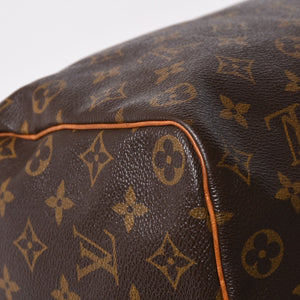 LOUIS VUITTON ルイヴィトン モノグラムスピーディ 35 M41524 ボストンバッグ ブラウン ゴールド金具 美品 中古 4a003177