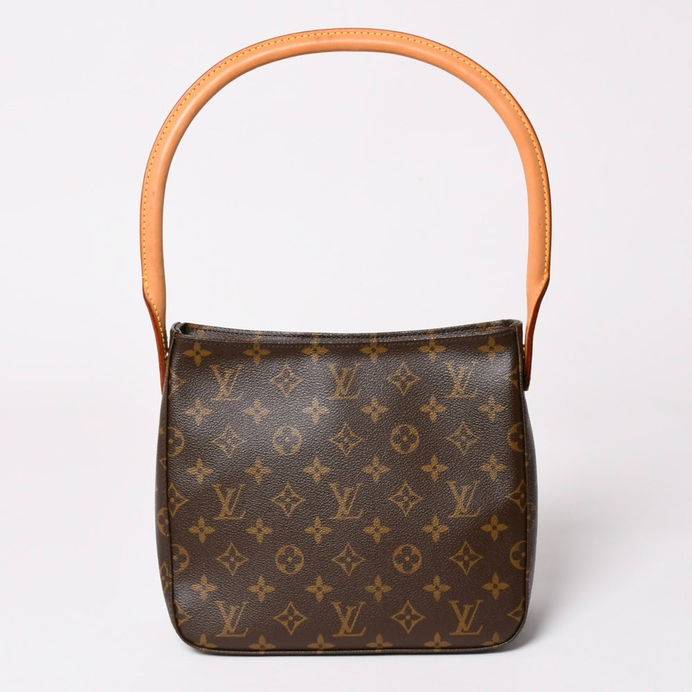 Very Good Condition LOUIS VUITTON Looping MM One Shoulder Bag M51146 Monogram PVC Leather Brown Gold Hardware Used 4a003181