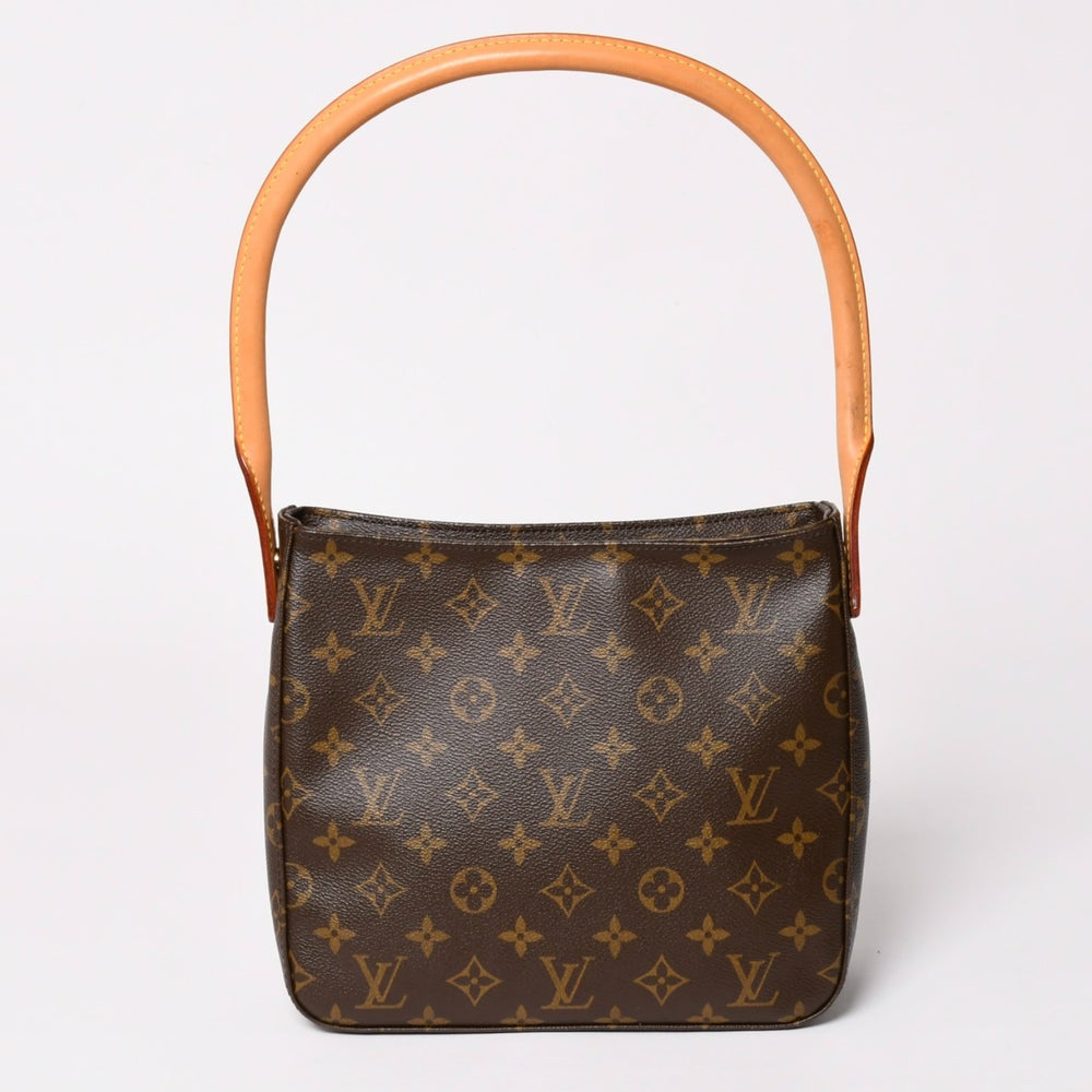 Very Good Condition LOUIS VUITTON Looping MM One Shoulder Bag M51146 Monogram PVC Leather Brown Gold Hardware Used 4a003181