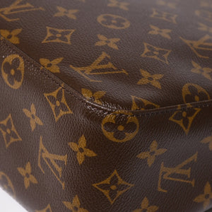極美品 LOUIS VUITTON ルイヴィトン ルーピングMM ワンショルダーバッグ M51146 モノグラム PVC レザー ブラウン ゴールド金具 中古 4a003181