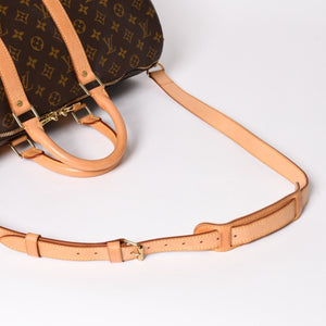 極美品 LOUIS VUITTON ルイヴィトン ボストンバッグ キーポルバンドリエール45 モノグラム M41418 ブラウン ゴールド金具 中古 4a003187