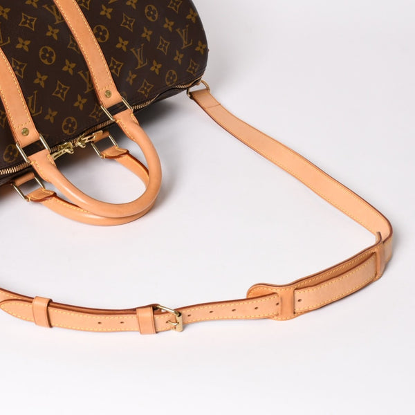 極美品 LOUIS VUITTON ルイヴィトン ボストンバッグ キーポルバンドリエール45 モノグラム M41418 ブラウン ゴールド金具 中古 4a003187