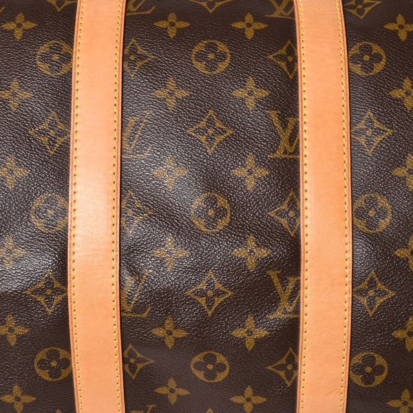 極美品 LOUIS VUITTON ルイヴィトン ボストンバッグ キーポルバンドリエール45 モノグラム M41418 ブラウン ゴールド金具 中古 4a003187