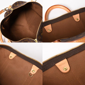 極美品 LOUIS VUITTON ルイヴィトン ボストンバッグ キーポルバンドリエール45 モノグラム M41418 ブラウン ゴールド金具 中古 4a003187