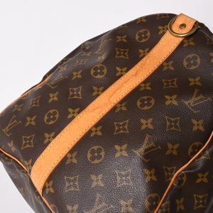 LOUIS VUITTON ルイヴィトン モノグラム キーポルバンドリエール55 2WAY ボストンバック M41414 ブラウン キャンバス 美品 中古 4a002948