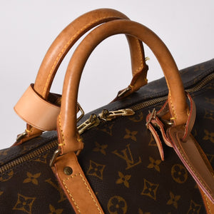 LOUIS VUITTON ルイヴィトン モノグラム キーポルバンドリエール55 2WAY ボストンバック M41414 ブラウン キャンバス 美品 中古 4a002948