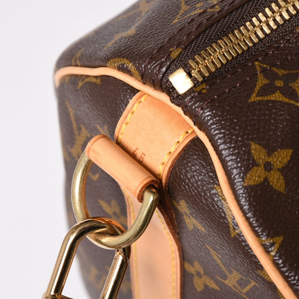 極美品 LOUIS VUITTON ルイヴィトン ボストンバッグ キーポルバンドリエール45 モノグラム M41418 ブラウン ゴールド金具 中古 4a003187
