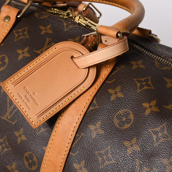 LOUIS VUITTON ルイヴィトン モノグラム キーポルバンドリエール55 2WAY ボストンバック M41414 ブラウン キャンバス 美品 中古 4a002948