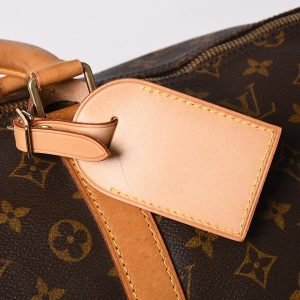 LOUIS VUITTON ルイヴィトン モノグラム キーポルバンドリエール55 2WAY ボストンバック M41414 ブラウン キャンバス 美品 中古 4a002948