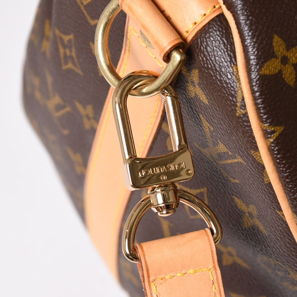 極美品 LOUIS VUITTON ルイヴィトン ボストンバッグ キーポルバンドリエール45 モノグラム M41418 ブラウン ゴールド金具 中古 4a003187