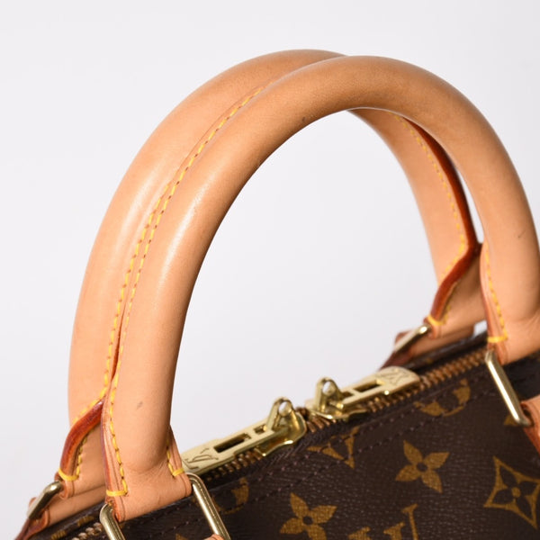 極美品 LOUIS VUITTON ルイヴィトン キーポル55 ボストンバッグ M41414 モノグラム ブラウン ゴールド金具 中古 4a003186