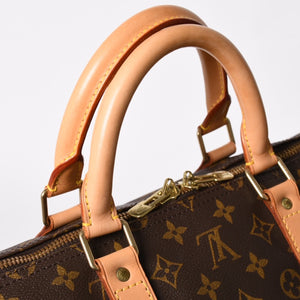 極美品 LOUIS VUITTON ルイヴィトン キーポル55 ボストンバッグ M41414 モノグラム ブラウン ゴールド金具 中古 4a003186
