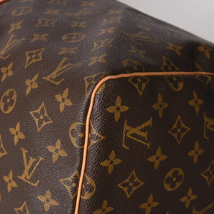 極美品 LOUIS VUITTON ルイヴィトン キーポル55 ボストンバッグ M41414 モノグラム ブラウン ゴールド金具 中古 4a003186