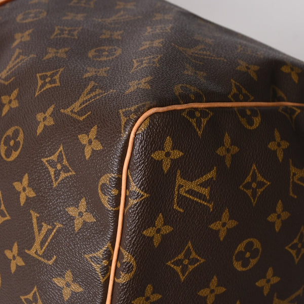 極美品 LOUIS VUITTON ルイヴィトン キーポル55 ボストンバッグ M41414 モノグラム ブラウン ゴールド金具 中古 4a003186