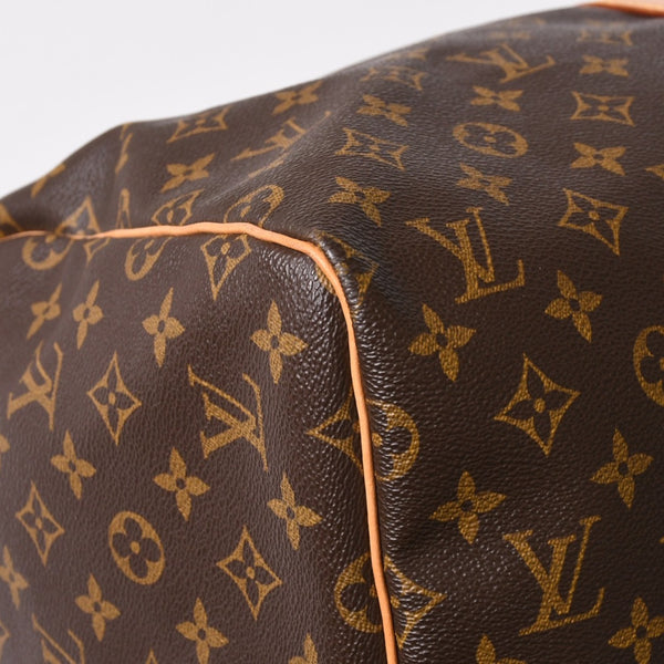 極美品 LOUIS VUITTON ルイヴィトン キーポル55 ボストンバッグ M41414 モノグラム ブラウン ゴールド金具 中古 4a003186