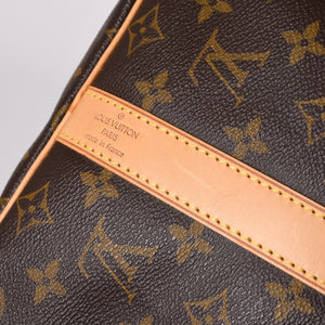 極美品 LOUIS VUITTON ルイヴィトン ボストンバッグ キーポルバンドリエール45 モノグラム M41418 ブラウン ゴールド金具 中古 4a003187