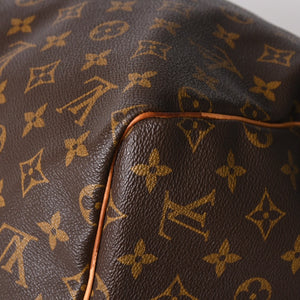 極美品 LOUIS VUITTON ルイヴィトン キーポル55 ボストンバッグ M41414 モノグラム ブラウン ゴールド金具 中古 4a003186