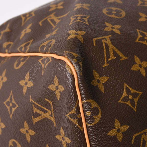 極美品 LOUIS VUITTON ルイヴィトン キーポル55 ボストンバッグ M41414 モノグラム ブラウン ゴールド金具 中古 4a003186