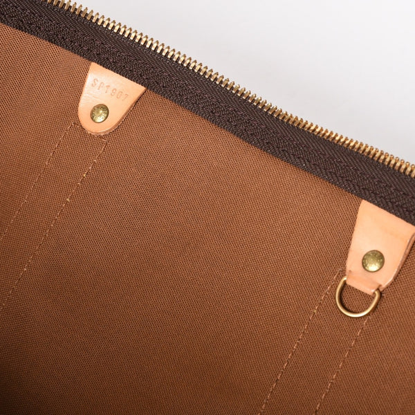 極美品 LOUIS VUITTON ルイヴィトン キーポル55 ボストンバッグ M41414 モノグラム ブラウン ゴールド金具 中古 4a003186