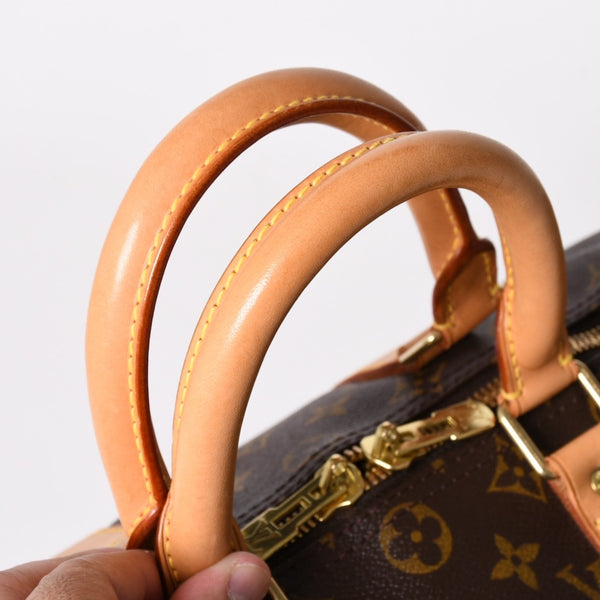 極美品 LOUIS VUITTON ルイヴィトン ボストンバッグ キーポルバンドリエール45 モノグラム M41418 ブラウン ゴールド金具 中古 4a003187