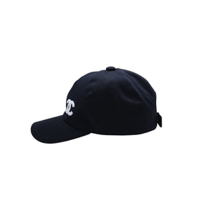 新品未使用 CHANEL シャネル ベースボールキャップ AA9698 フリーサイズ ココマーク ブラック コットン 総柄 中古 4a002901