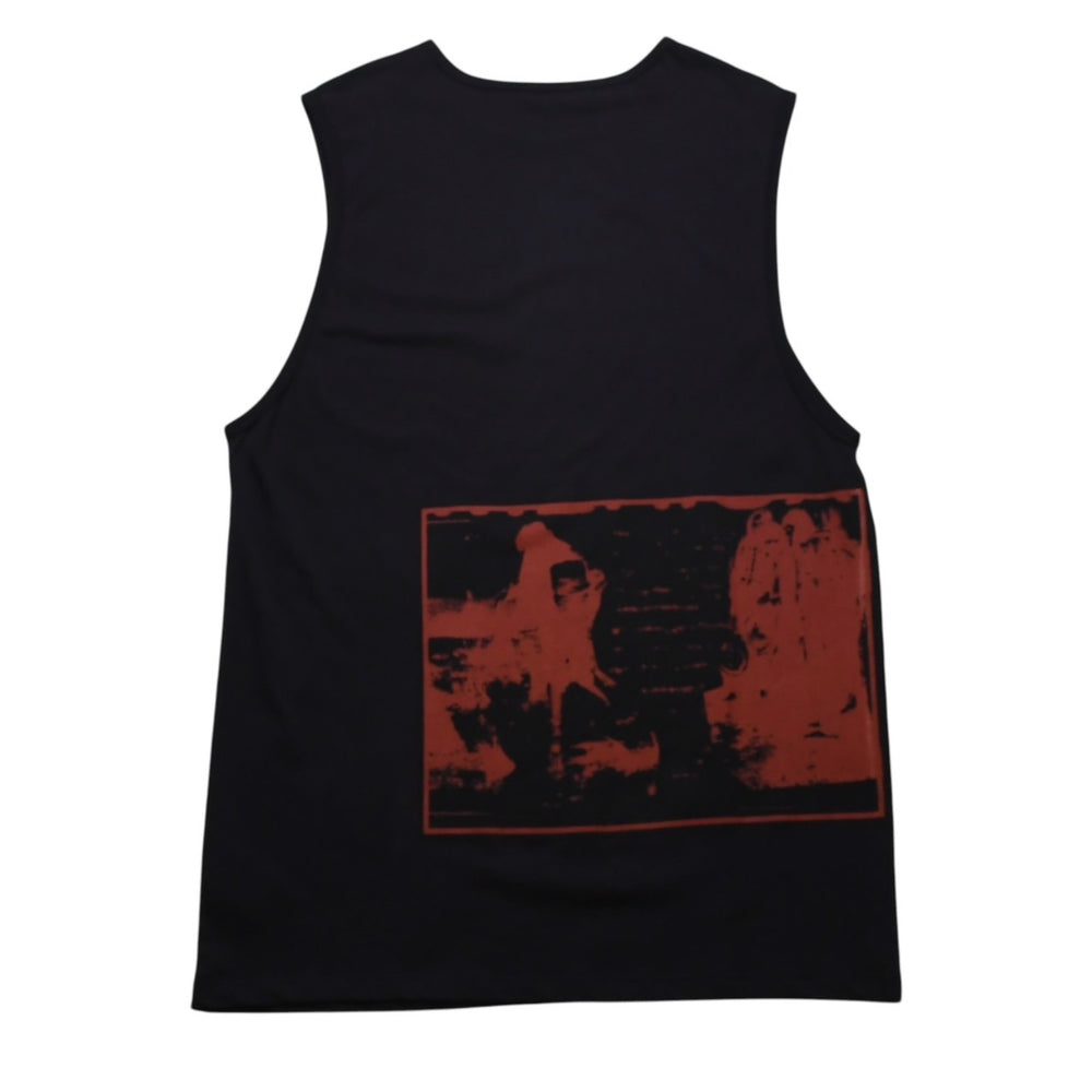 Very good condition RAF SIMONS Sleeveless cut and sew 20SS Navy Red 201-146B 100% Cotton Used 4a003164