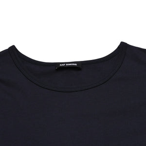 極美品 RAF SIMONS ラフシモンズ ノースリーブカットソー 20SS ネイビー レッド 201-146B コットン100% 中古 4a003164