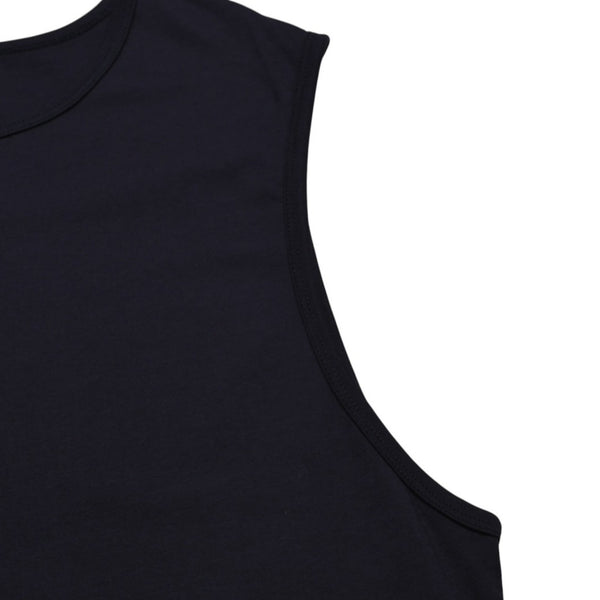 極美品 RAF SIMONS ラフシモンズ ノースリーブカットソー 20SS ネイビー レッド 201-146B コットン100% 中古 4a003164