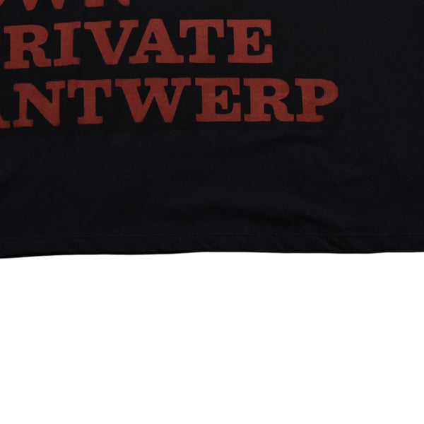 極美品 RAF SIMONS ラフシモンズ ノースリーブカットソー 20SS ネイビー レッド 201-146B コットン100% 中古 4a003164