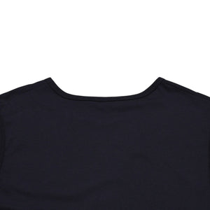 極美品 RAF SIMONS ラフシモンズ ノースリーブカットソー 20SS ネイビー レッド 201-146B コットン100% 中古 4a003164