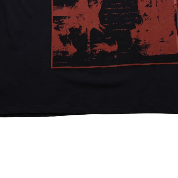 極美品 RAF SIMONS ラフシモンズ ノースリーブカットソー 20SS ネイビー レッド 201-146B コットン100% 中古 4a003164
